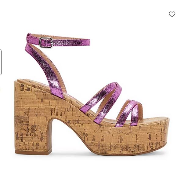 Pop Womens Admission Heeled Sandals Pink Fuschia Size 8M - Picture 3 of 11